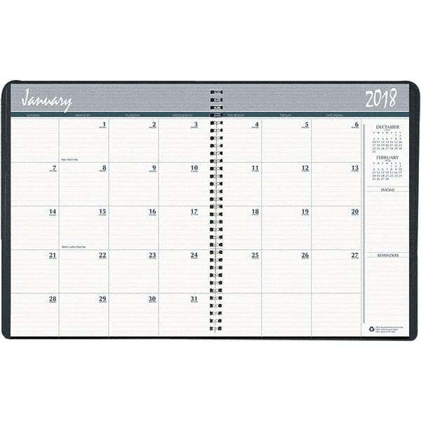 House of Doolittle - 24 Sheet, 6-7/8 x 8-3/4", Monthly Planner - Black - Caliber Tooling