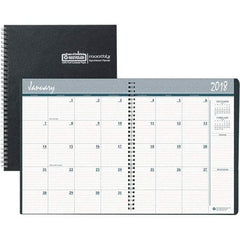 House of Doolittle - 32 Sheet, 8-1/2 x 11", Monthly Planner - Black - Caliber Tooling