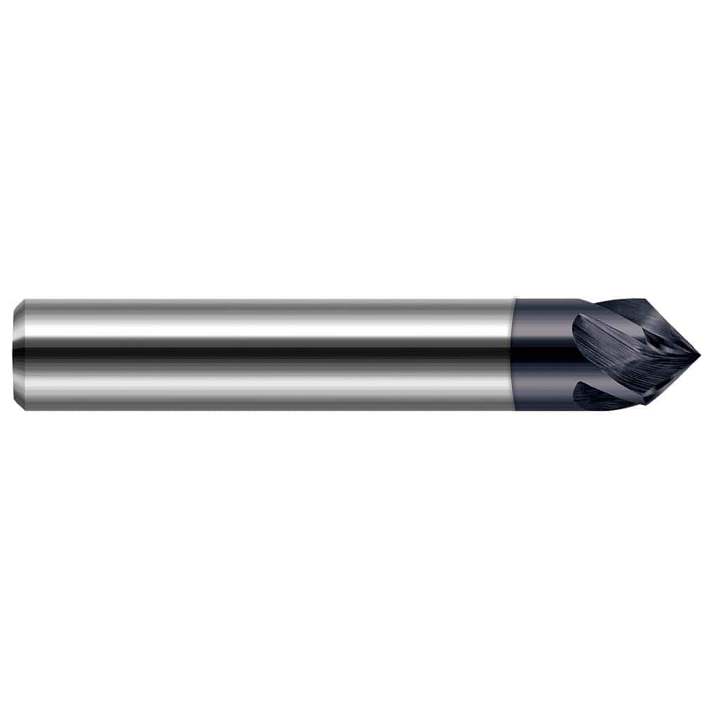 Harvey Tool - 3/8" Diam 120°/60° 2-Flute Single End Solid Carbide Chamfer Mill - Exact Industrial Supply