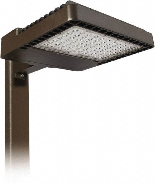 Philips - 150 Watt LED Area Light - Clear Glass Lens, Mogul Base, Pole Mount, 120 to 277 Volts, IP66 Ingress Protection, 19.4" Long x 4.3" High x 13.6" Wide - Caliber Tooling