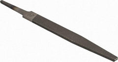 PFERD - 4" Long, Smooth Cut, Flat American-Pattern File - Single, Double Cut, 0.09" Overall Thickness, Tang - Caliber Tooling