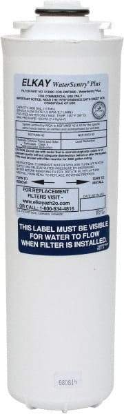 ELKAY - 3-1/4" OD, 0.5µ, Polypropylene Carbon Cartridge Filter - 12-1/2" Long, Reduces Lead, Chlorine, Tastes, Odors & Class I Particulates - Caliber Tooling