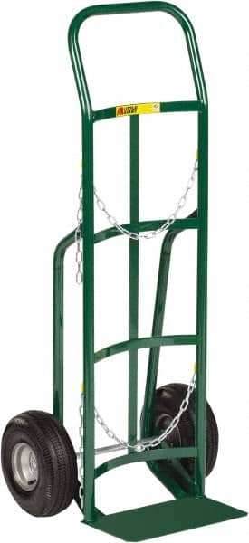 Little Giant - 800 Lb Capacity 47" OAH Cylinder Hand Truck - 8 x 14" Base Plate, Continuous Handle, Steel, Full Pneumatic Wheels - Caliber Tooling