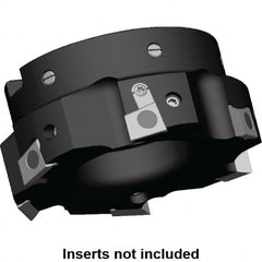 Kennametal - 2 Inserts, 40mm Cut Diam, 16mm Arbor Diam, 9.5mm Max Depth of Cut, Indexable Square-Shoulder Face Mill - 0/90° Lead Angle, 40mm High, BGHX 15L5... Insert Compatibility, Series Fix-Perfect - Caliber Tooling