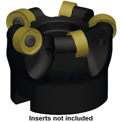 Kennametal - 80mm Cut Diam, 3mm Max Depth, 27mm Arbor Hole, 6 Inserts, RN.J 1204... Insert Style, Indexable Copy Face Mill - KDR Cutter Style, 24,760 Max RPM, 50mm High, Through Coolant, Series Rodeka - Caliber Tooling