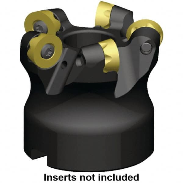 Kennametal - 40mm Cut Diam, 6mm Max Depth, 16mm Arbor Hole, 4 Inserts, RP.T 1204... Insert Style, Indexable Copy Face Mill - 38,800 Max RPM, 40mm High, Through Coolant, Series KSRM - Caliber Tooling