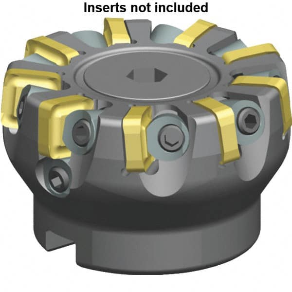 Kennametal - 102.1mm Cut Diam, 32mm Arbor Hole, 5mm Max Depth of Cut, 6° Indexable Chamfer & Angle Face Mill - 15 Inserts, SNXF 1204... Insert, Right Hand Cut, 15 Flutes, Through Coolant, Series KSSR - Caliber Tooling