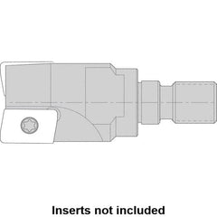 Kennametal - 16mm Cut Diam, 8.5mm Max Depth of Cut, 25.21mm OAL, Indexable Square Shoulder Helical End Mill - AD.. 1035.. Inserts, M8 Modular Connection, 0° Lead Angle, Series NGE-A - Caliber Tooling