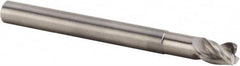 Kennametal - 1/2", 3 Flute, Single End, Solid Carbide, 0.06" Corner Radius End Mill - 6" OAL, 45° Helix, Right Hand Flute, 5/8" LOC, Right Hand Cut, 3-3/8" Extended Reach - Caliber Tooling