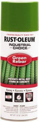 Rust-Oleum - Green Rebar, Gloss, Rebar Coating Spray Paint - 8 Sq Ft per Can, 12 oz Container - Caliber Tooling