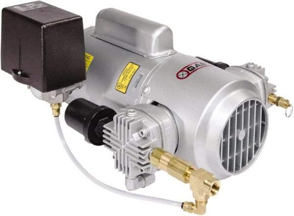 Gast - 3/4 hp, 5.4 CFM, 50 Max psi Piston Compressor Pump - 115/230-1 Volt, 16.97" Long x 13.19" Wide x 8.94" High - Caliber Tooling