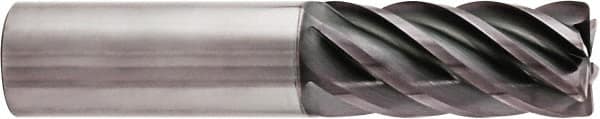 Niagara Cutter - 5/8", 6 Flute, Single End, Solid Carbide, 0.12" Corner Radius End Mill - 3-1/2" OAL, 38° Helix, Right Hand Flute, 1-5/8" LOC, Right Hand Cut - Caliber Tooling