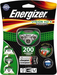 Energizer - White, Red LED Bulb, 200 Lumens, Hands-free Flashlight - Green Plastic Body, 3 AAA Alkaline Batteries Included - Caliber Tooling