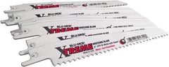 Disston - 6" Long x 7/8" Thick, Bi-Metal Reciprocating Saw Blade - Straight Profile, 6 TPI, Toothed Edge, Universal Shank - Caliber Tooling