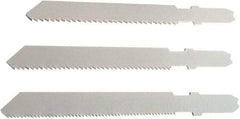 Disston - 3 Piece, 3" to 3" Long, 10-14 to 24 Teeth per Inch, Bi-Metal Jig Saw Blade Set - Toothed Edge, U-Shank - Caliber Tooling