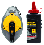 STANLEY® FATMAX® Aluminum Chalk Line Reel with 4 oz. Red Chalk - Caliber Tooling