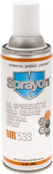 Sprayon - 12 Ounce Aerosol Can, Clear, General Purpose Mold Release - Food Grade, Silicone Composition - Caliber Tooling