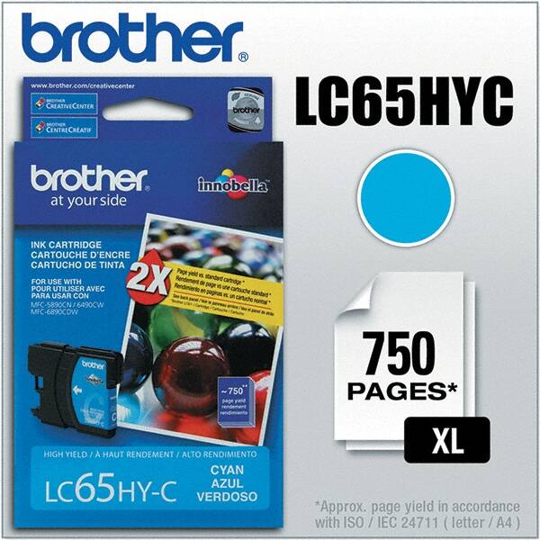 Brother - Cyan Ink Cartridge - Use with Brother MFC-5890CN, 5895CW, 6490CW, 6890CDW - Caliber Tooling