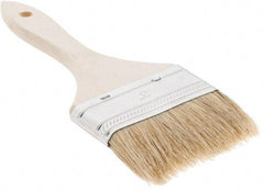 Weiler - 3" Flat Hog Chip Brush - 1-1/2" Bristle Length, 10" Wood Beavertail Handle - Caliber Tooling