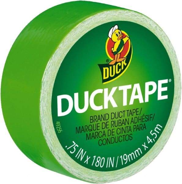 Duck - 3/4" x 5 Yds Green Duct Tape - 9 mil, Rubber Adhesive, Vinyl Backing, 22 Lb/ln Tensile Strength, Series DUC - Caliber Tooling