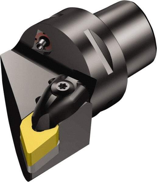 Sandvik Coromant - Right Hand Cut, Size C4, DNMG 150608 Insert Compatiblity, Internal Modular Turning & Profiling Cutting Unit Head - 27mm Ctr to Cutting Edge, 55mm Head Length, Through Coolant, Series T-Max P - Caliber Tooling