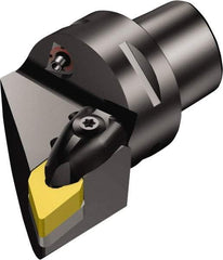 Sandvik Coromant - Left Hand Cut, Size C3, DNMG 11 04 08 & DNMG 332 Insert Compatiblity, External Modular Turning & Profiling Cutting Unit Head - 22mm Ctr to Cutting Edge, 45mm Head Length, Through Coolant, Series T-Max P - Caliber Tooling