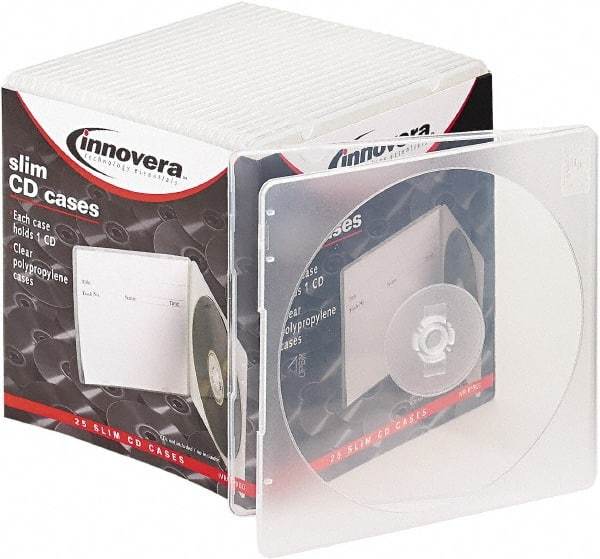 innovera - 1 Compartment, 5 Inch Wide x 3/16 Inch Deep x 5-5/8 Inch High, CD Case - Polypropylene, Clear - Caliber Tooling