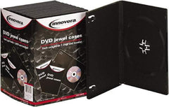 innovera - 1 Compartment, 5-3/8 Inch Wide x 1/2 Inch Deep x 7-1/2 Inch High, DVD Case - Plastic, Black - Caliber Tooling