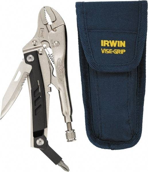 Irwin - 5-1/2" OAL Curved Jaw Locking Pliers - 1-1/4" Jaw Opening - Caliber Tooling