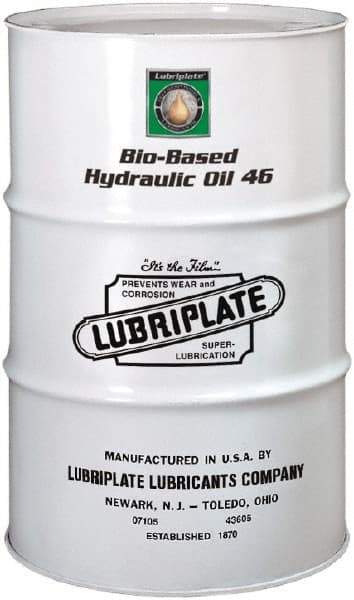 Lubriplate - 55 Gal Drum Botanical Hydraulic Oil - SAE 20, ISO 46, 43.8 cSt at 40°C & 9.67 cSt at 100°C - Caliber Tooling