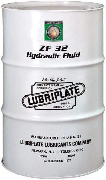 Lubriplate - 55 Gal Drum, Mineral Hydraulic Oil - SAE 10, ISO 32, 34.79 cSt at 40°, 5.2 cSt at 100°C - Caliber Tooling