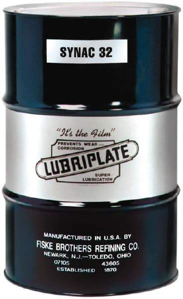 Lubriplate - 55 Gal Drum, ISO 32, SAE 10, Air Compressor Oil - 5°F to 350°, 155 Viscosity (SUS) at 100°F, 46 Viscosity (SUS) at 210°F - Caliber Tooling