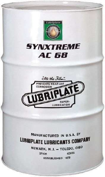 Lubriplate - 55 Gal Drum, ISO 68, SAE 20, Air Compressor Oil - 30°F to 430°, 66 Viscosity (cSt) at 40°C, 9 Viscosity (cSt) at 100°C - Caliber Tooling