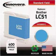 innovera - Cyan Ink Cartridge - Use with Brother DCP-130C, 330C, 350C, Fax 1360, 1860C, 1960C, 2480C, 2580C, MFC-230C, 240C, 440CN, 465CN, 665CW, 685CW, 845CW, 885CW, 3360C, 5460CN, 5860CN - Caliber Tooling