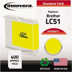 innovera - Yellow Ink Cartridge - Use with Brother DCP-130C, 330C, 350C, Fax 1360, 1860C, 1960C, 2480C, 2580C, MFC-230C, 240C, 440CN, 465CN, 665CW, 685CW, 845CW, 885CW, 3360C, 5460CN, 5860CN - Caliber Tooling