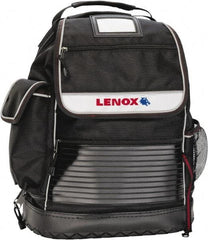 Lenox - 30 Pocket Black Ballistic Nylon Backpack Tool Bag - 6" Wide x 14" Deep x 18" High - Caliber Tooling