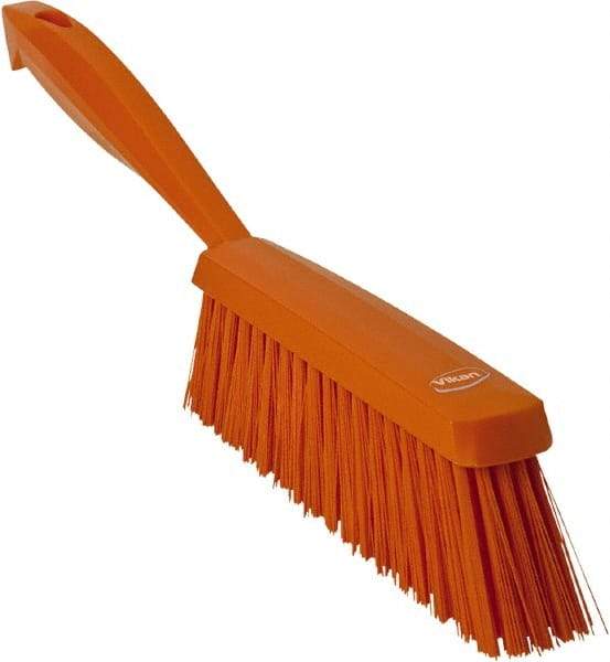 Vikan - 14" OAL, Polyester Staple Set Bench Brush - 2" Bristle Length, 6-3/8" Long Head, Orange - Caliber Tooling