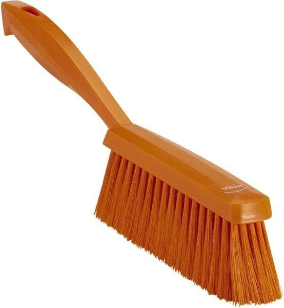 Vikan - 14" OAL, Polyester Staple Set Bench Brush - 2" Bristle Length, 6-3/8" Long Head, Orange - Caliber Tooling