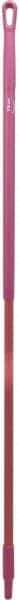 Vikan - 59 x 1-1/4" Fiberglass Squeegee Handle - European Threaded Connection, Pink - Caliber Tooling