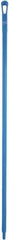 Vikan - 59 x 1-1/4" Polypropylene Squeegee Handle - European Threaded Connection, Blue - Caliber Tooling