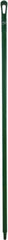 Vikan - 59 x 1-1/4" Polypropylene Squeegee Handle - European Threaded Connection, Green - Caliber Tooling