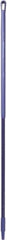 Vikan - 59 x 1-1/4" Fiberglass Squeegee Handle - European Threaded Connection, Purple - Caliber Tooling