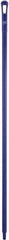 Vikan - 59 x 1-1/4" Polypropylene Squeegee Handle - European Threaded Connection, Purple - Caliber Tooling