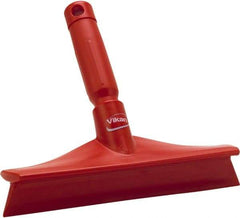 Vikan - 9.84" Rubber Blade Bench Squeegee - Single Edge, Red, Plastic Holder - Caliber Tooling