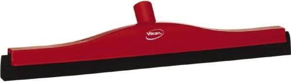 Vikan - 20" Foam Rubber Blade Bench Squeegee - Double Edge, Red, Plastic Holder - Caliber Tooling