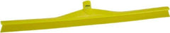 Vikan - 27.56" Rubber Blade Floor Squeegee - Single Edge, Yellow, Plastic Holder - Caliber Tooling