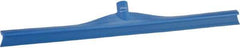 Vikan - 27.56" Rubber Blade Floor Squeegee - Single Edge, Blue, Plastic Holder - Caliber Tooling