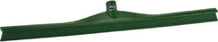 Vikan - 27.56" Rubber Blade Floor Squeegee - Single Edge, Green, Plastic Holder - Caliber Tooling