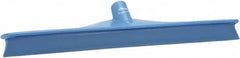 Vikan - 19.67" Rubber Blade Floor Squeegee - Single Edge, Blue, Plastic Holder - Caliber Tooling