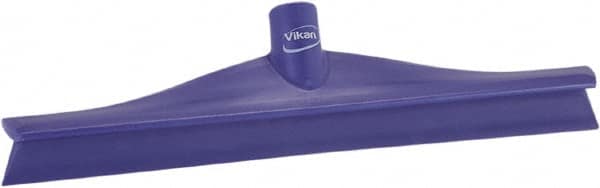 Vikan - 15-3/4" Rubber Blade Floor Squeegee - Single Edge, Purple, Plastic Holder - Caliber Tooling